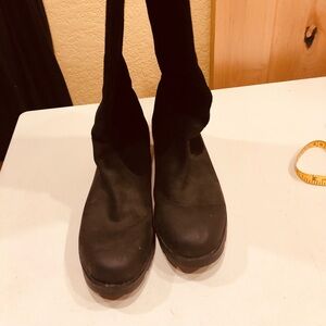 Sorel black suede tall boots 6.5